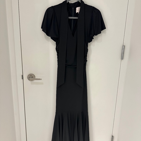 Cinq à Sept Hertha Tie Neck Midi Dress, Size 2 - Picture 2 of 11